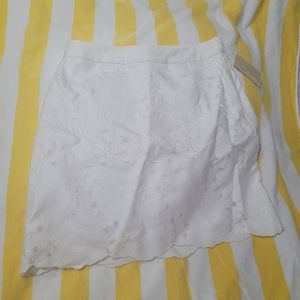 MICHAEL MICHAEL KORS Pencil Skirt- White w Floral Embroidery NWT SIZE 2
